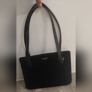 Kate Spade Crushed Velvet Black Tote Bag